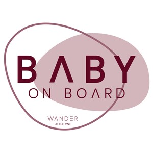 Baby on Board car decal - Blush