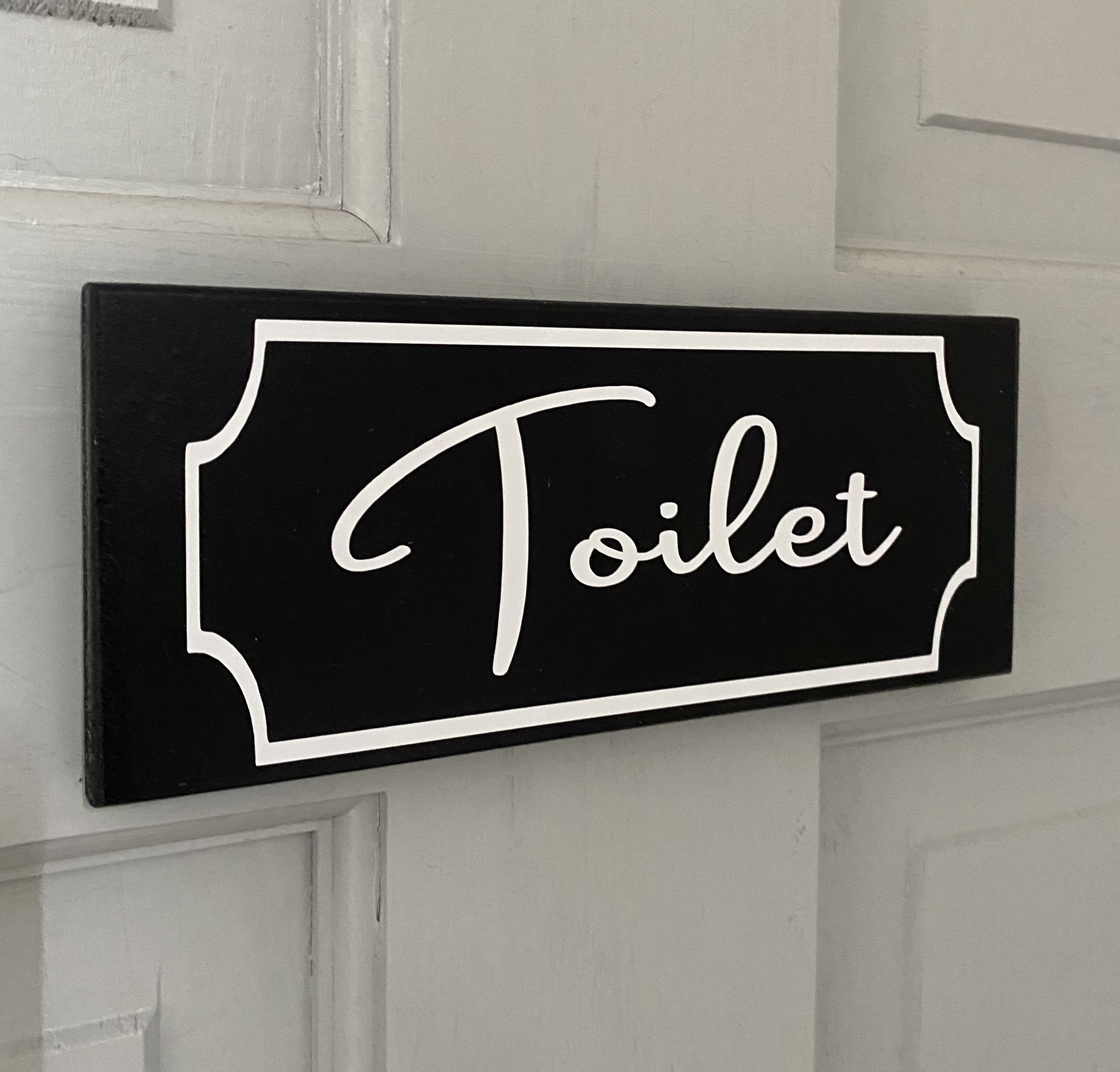Toilet door sign WC Loo sign Etsy