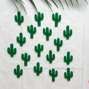 Confezione da 10 piccoli cactus acrilici verdi per progetti fai da te, forniture artigianali