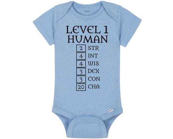 Gaming Baby Onesie® Level 1 Human 