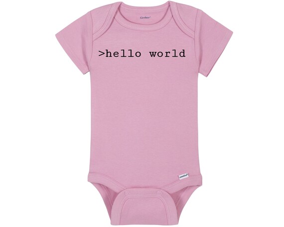 hello world baby onesie