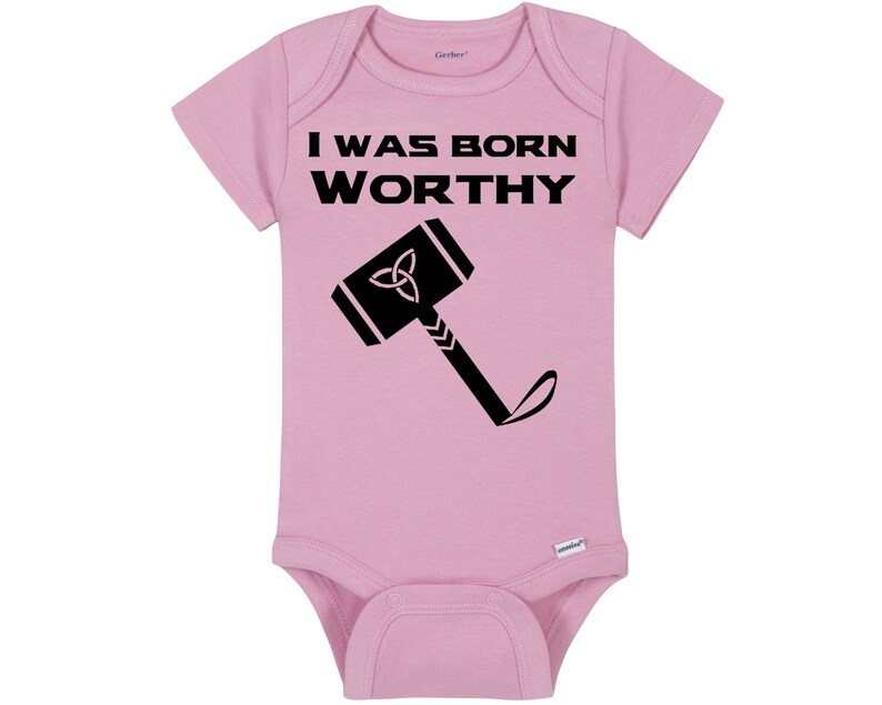 Superhero Comic Book Baby Onesie® I Was Born Worthy Thor Etsy