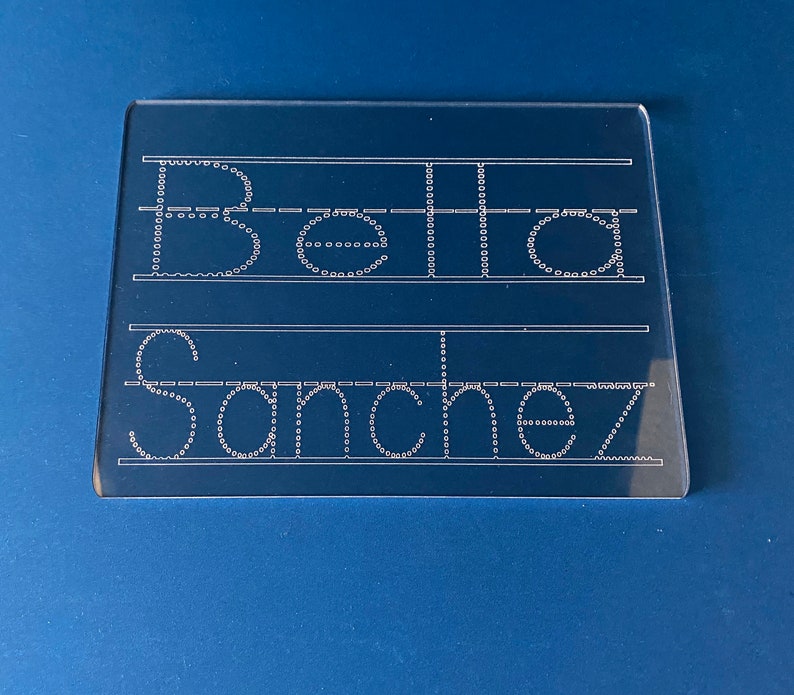 Dry Erase Name Tracing Board Etsy