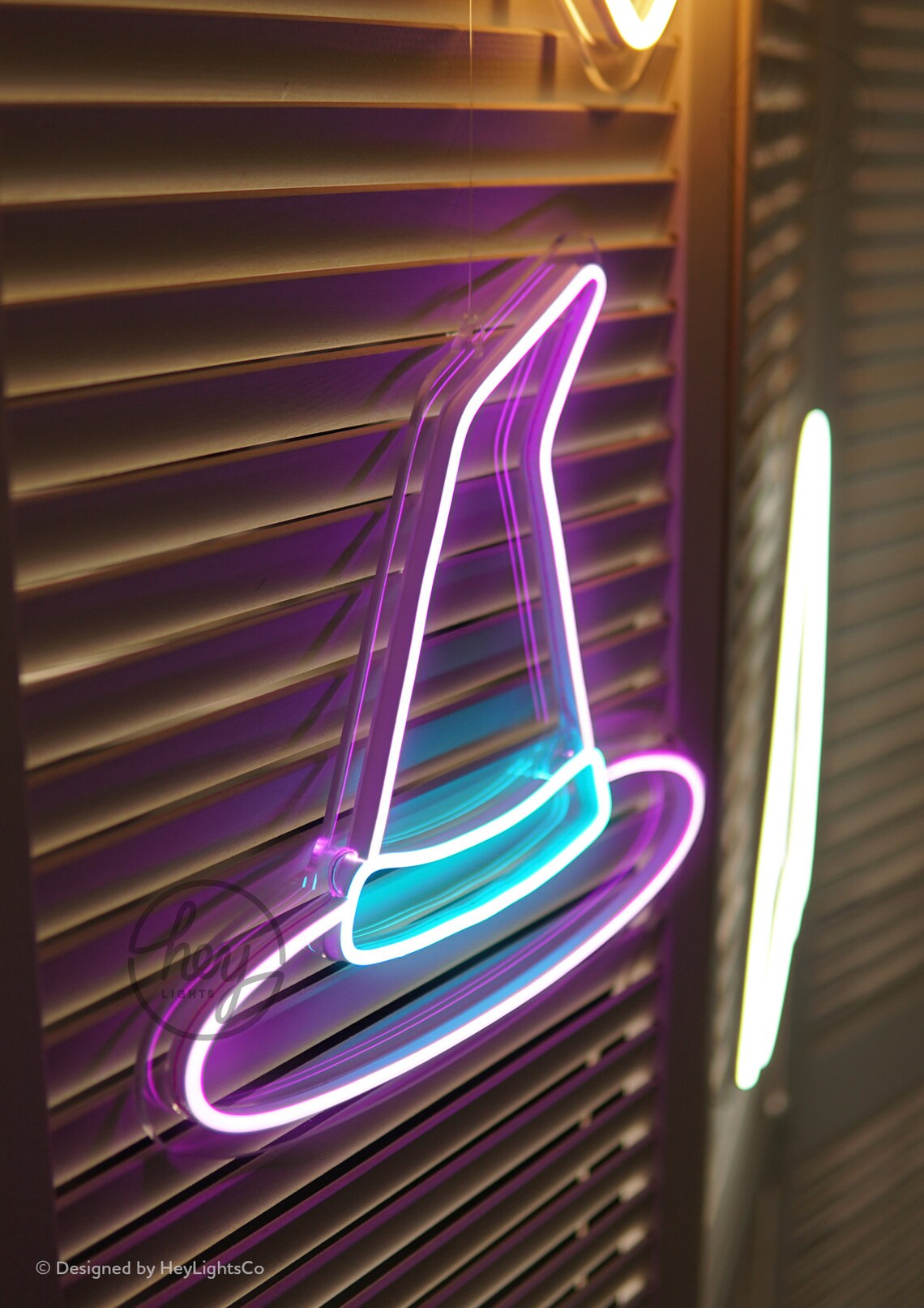Halloween Witch Hat Neon Sign. Wizard Hat Led neon lamp. Magic Etsy