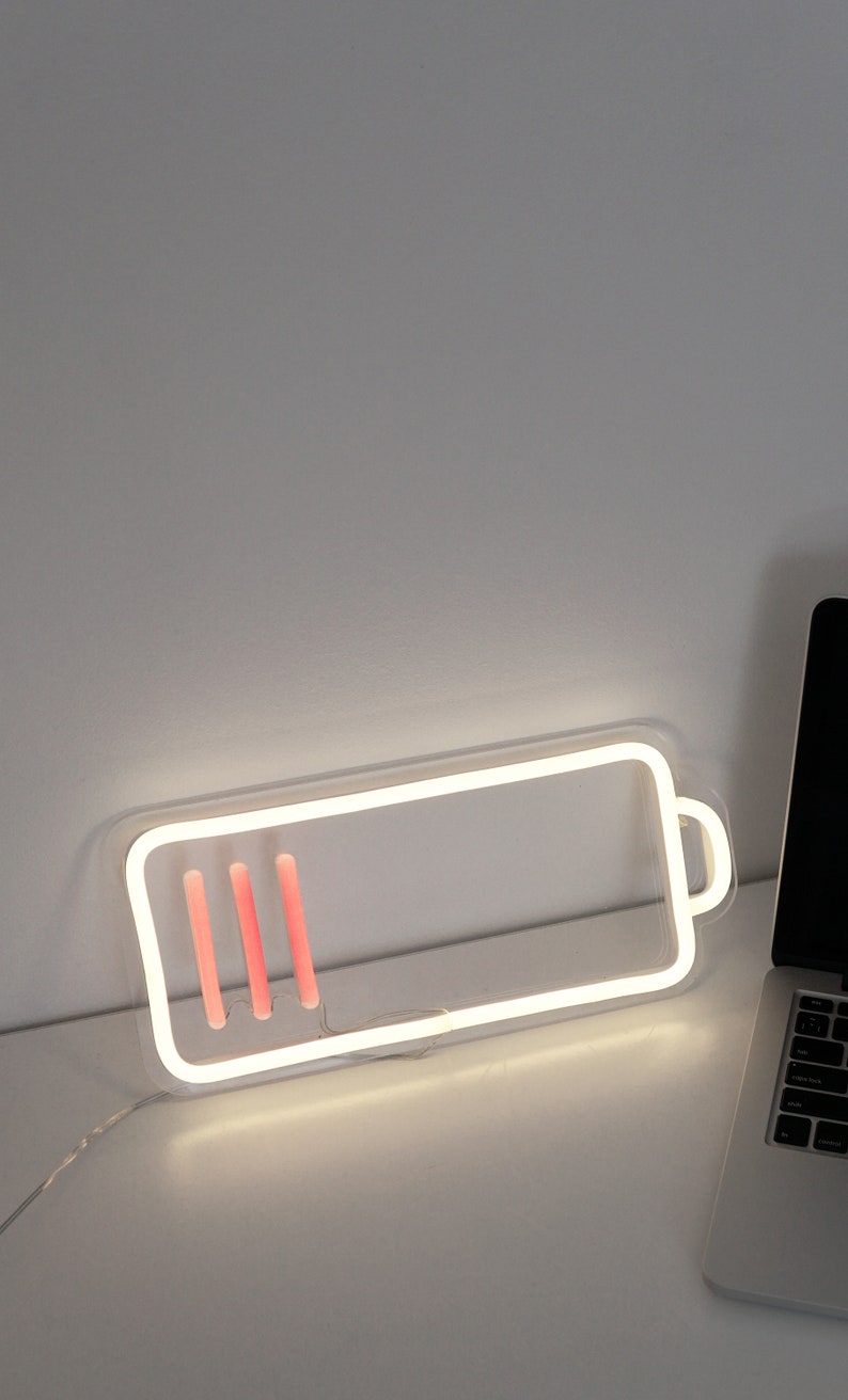Low Battery LED Neon Sign - Etsy
