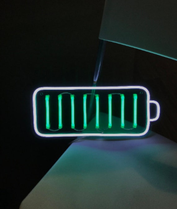 Panneau néon pour retour vers le futur, Tube en verre véritable