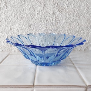 Riihimäki Lasi Finland Vintage Glass Bowl 1960's Olympia