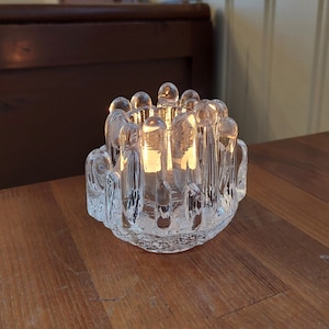 Göran Wärff für Kosta Boda Schweden &quot;&quot;Polar Hurricane&quot;&quot; Kerzenhalter - Kunstglas.&quot; Vintage um 1970.