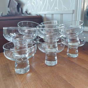 10 Vintage Dänische Coctailgläser/Desserschalen/Champagnergläser. Skandinavisches Mid Century Design