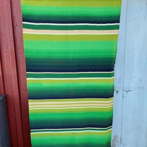 Large Hand woven Vintage Finnish Wool Rug Wall Hanging &quot;Raanu&quot; Tapestry with beautiful bright colours. Nordic farmhouse decor