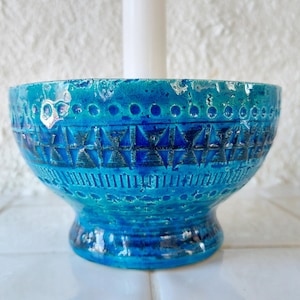 BITOSSI &#39;RIMINI BLU&#39; Handmade Retro Candleholder designed by famous Aldo Londi
