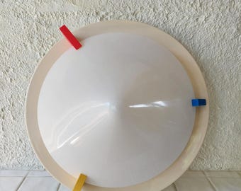 Lampa sufitowa vintage IKEA Memphis 1980. Skandynawska lampa szwedzka. Lampa sufitowa ścienna w stylu kosmicznym.