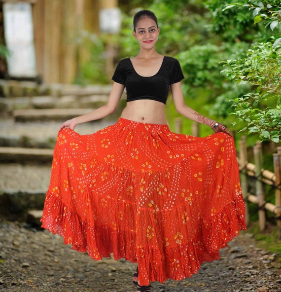 TRIBAL BELLY DANCE JAIPUR FUSION SKIRT BLUE