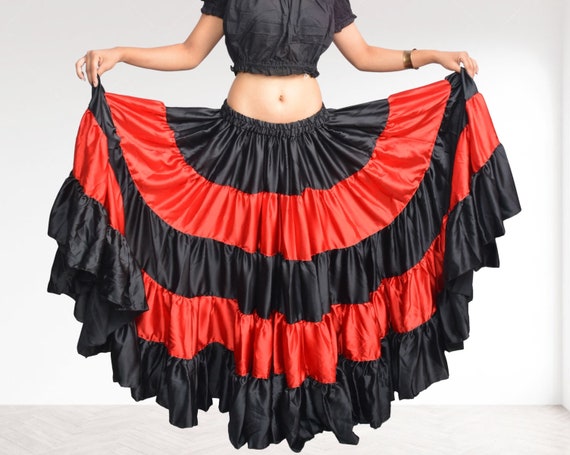 10 Faldas Flamencas Para Mujer, Para Bailar Gypsy Belly Chor