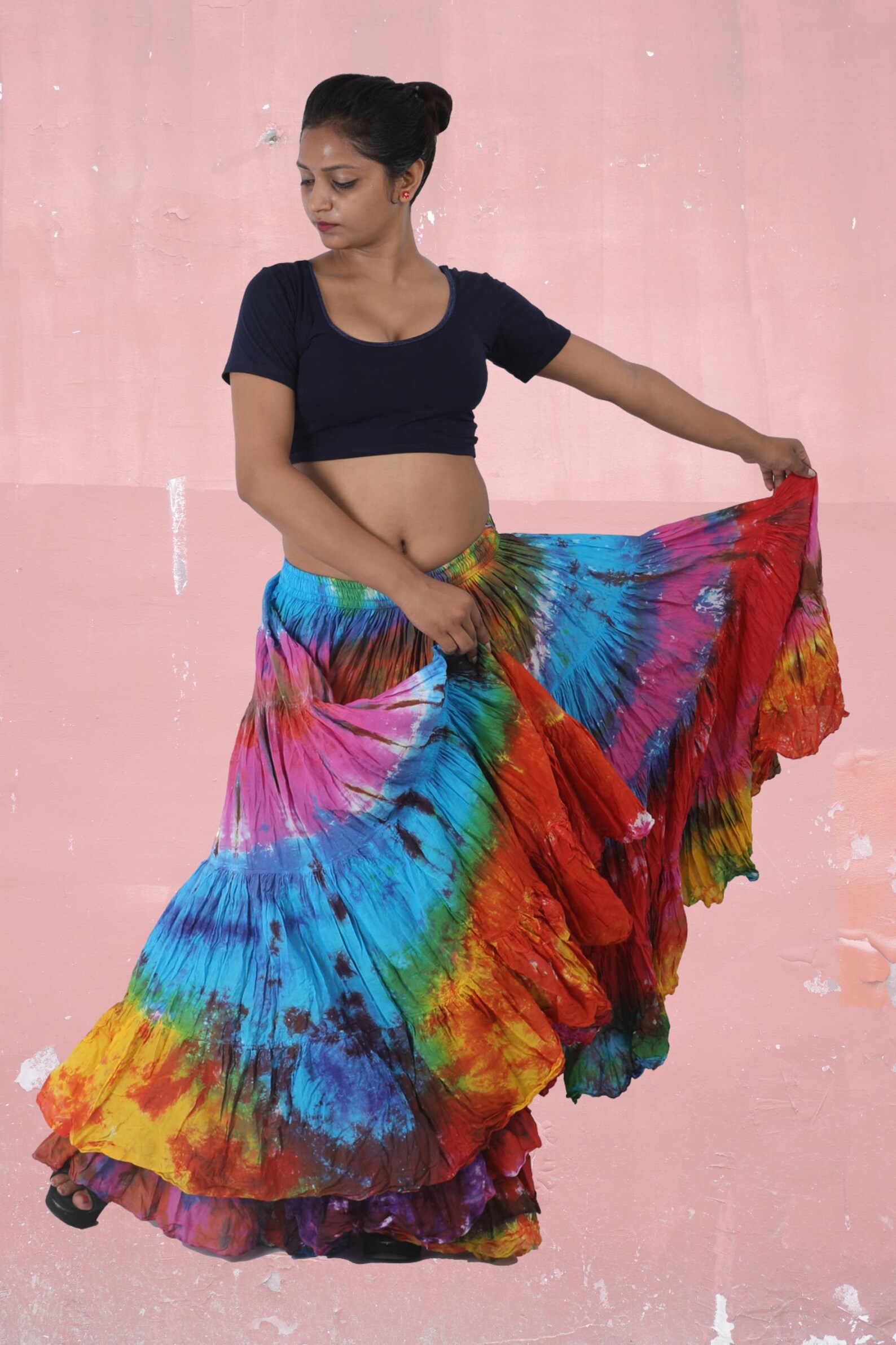 25 Yard Skirt Gypsy Tribal Cotton Skirts Belly Dance Dancing Etsy
