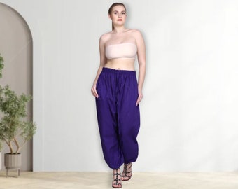 Lot assorti de pantalons de yoga unis en coton grande taille pour femmes avec poches