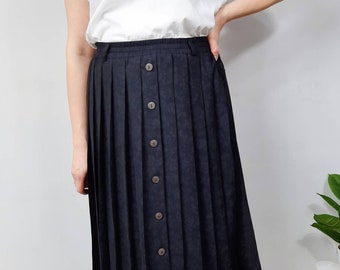 Black Pleated Skirt - Etsy