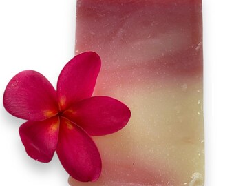 Handmade Plumeria Soap Bar: Cold Process Shea Butter Soap, Floral Scent