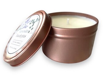 Lavender Eucalyptus Soy Candle | Hand Poured Relaxing Candle | Self Care Gift | Spa Inspired Home Fragrance