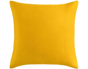 yellow silk pillow 20 x 20 - gold silk cushion - designer pillow covers 16 x 24 - yellow decor - Scandinavian modern