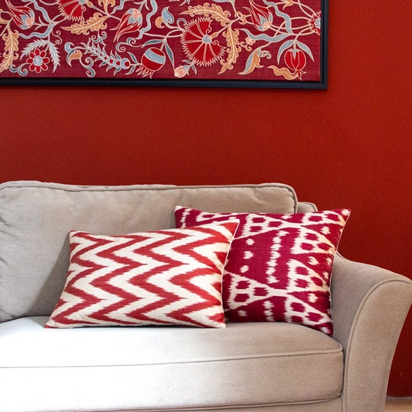 Ikat Lumbar Pillow Etsy