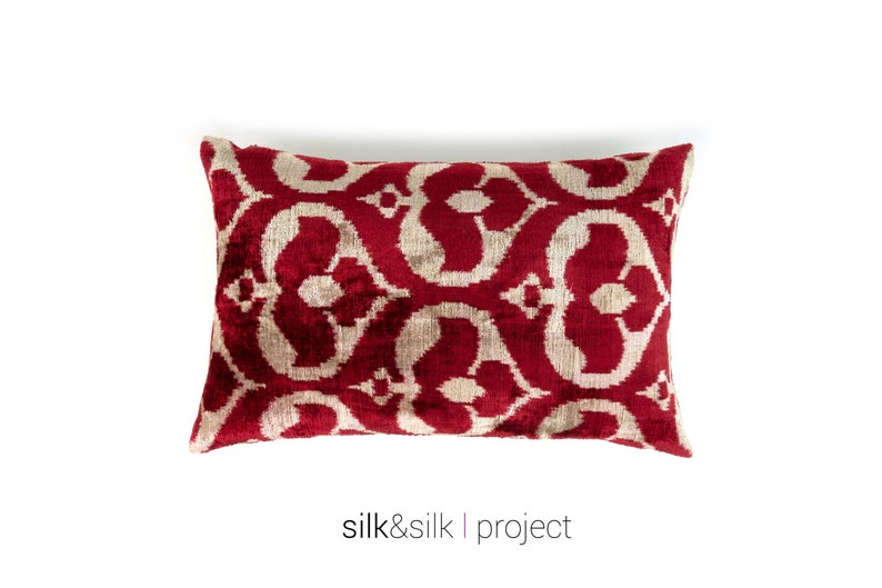 Floral Velvet Pillow // Designer Pillows Vintage Pillow Etsy