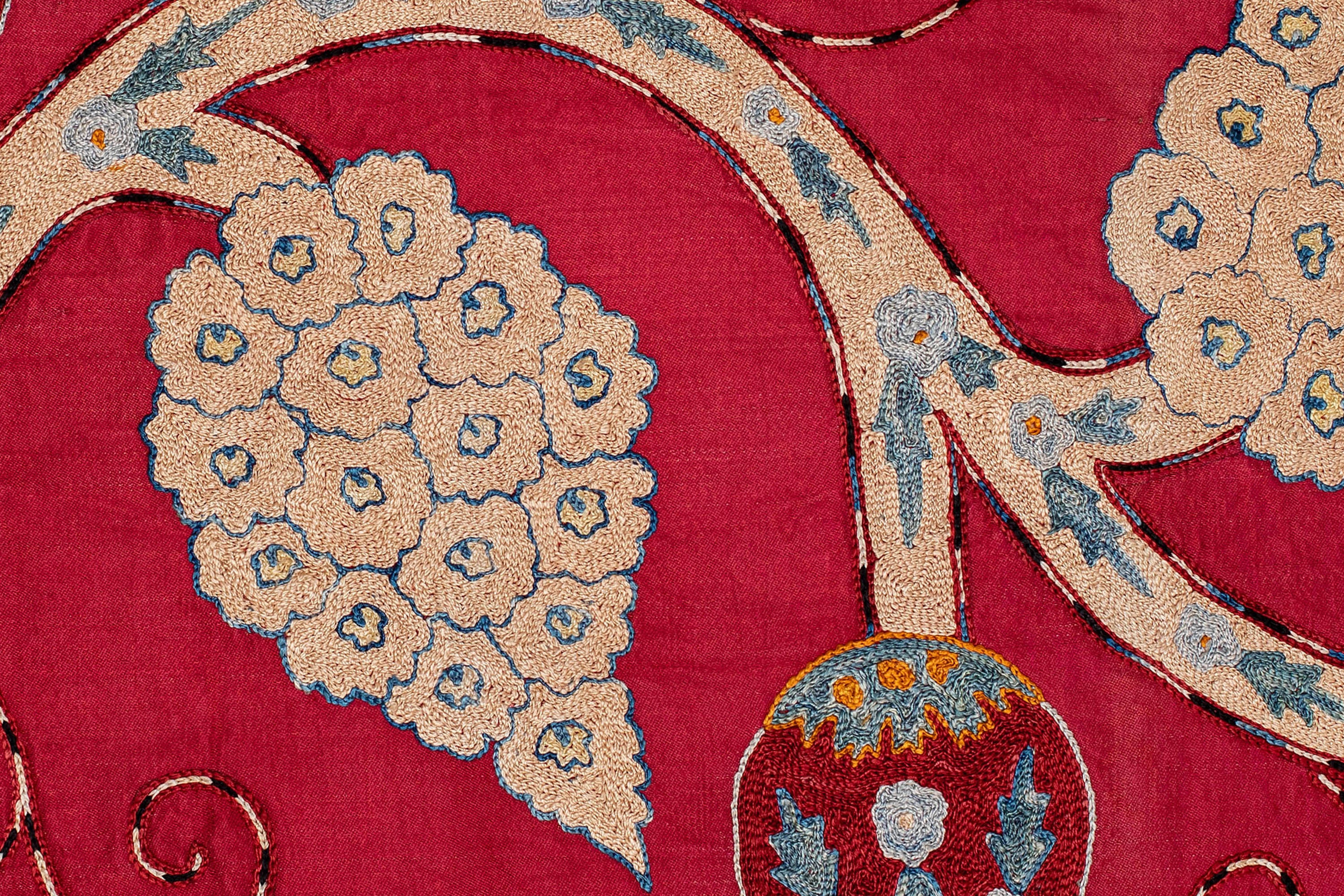 Suzani Wall Hanging Silk Embroidered Table Runner Etsy