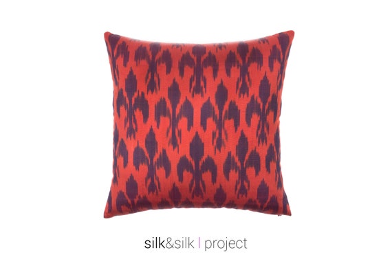 Red ikat pillow hotsell