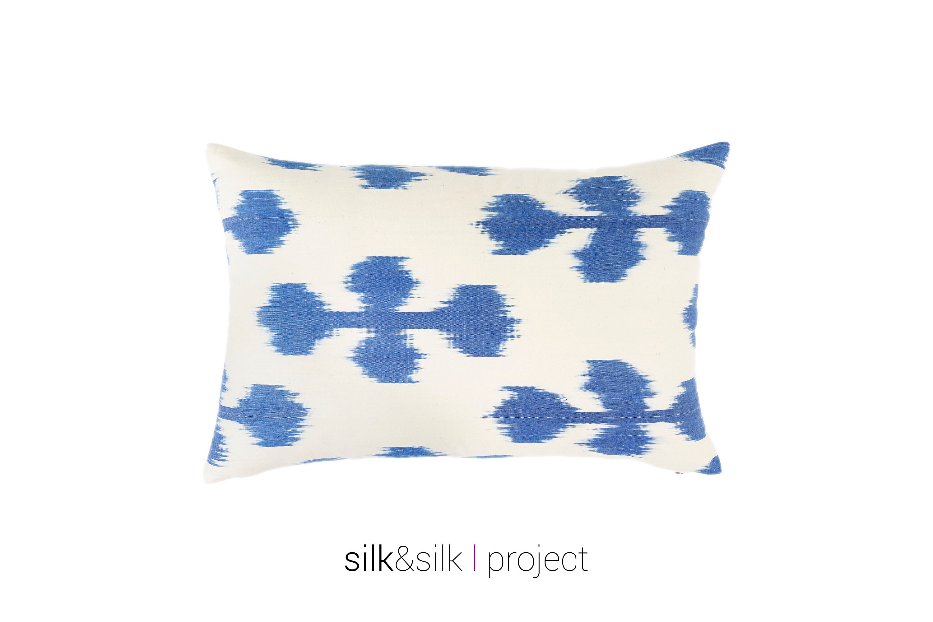 Navy Blue Ikat Pillow Silk Ikat Pillow Summer Home Decor Etsy