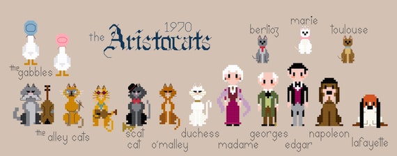 The Aristocats Disney Cross Stitch Pattern Etsy