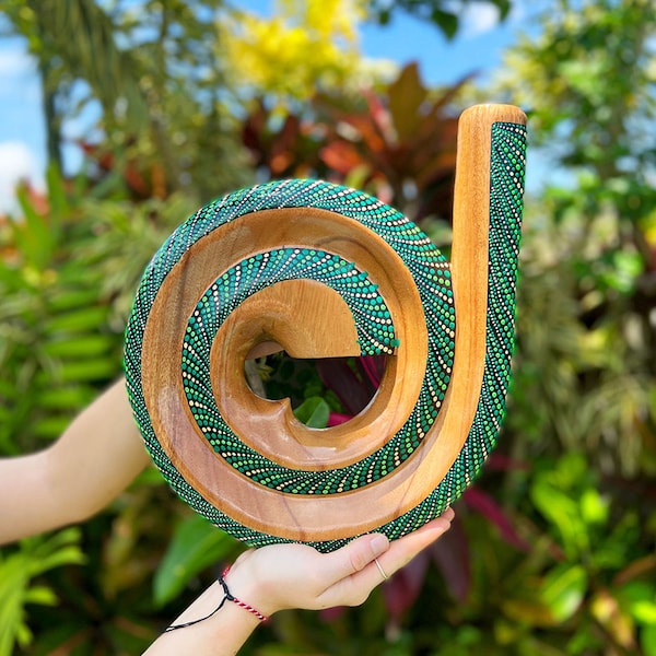 Instrument pour didgeridoo en spirale, didgeridoo de voyage petit digeridu australien de Bali, didgeridoos compacts fabriqués à la main - PLANT UN ARBRE