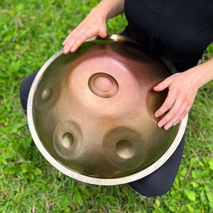 Mini Handpan Drum Hand Pan Drums Instruments , D Minor F Pygmy Stainless Steel Handmade Handpans Instrument