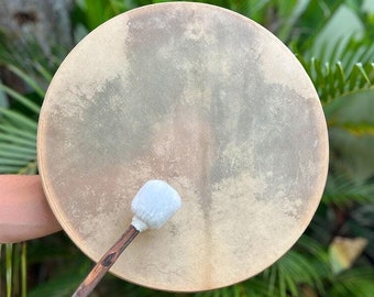 Handcrafted Shaman Drum: Natural Goat Skin Sound Healing Drum