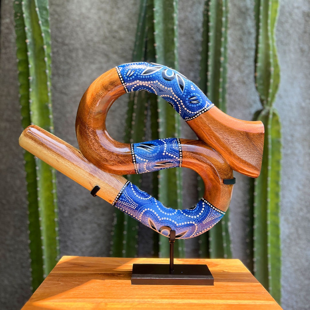Snake Didgeridoo Instrument , Travel Didgeridoo Small Australian Bali