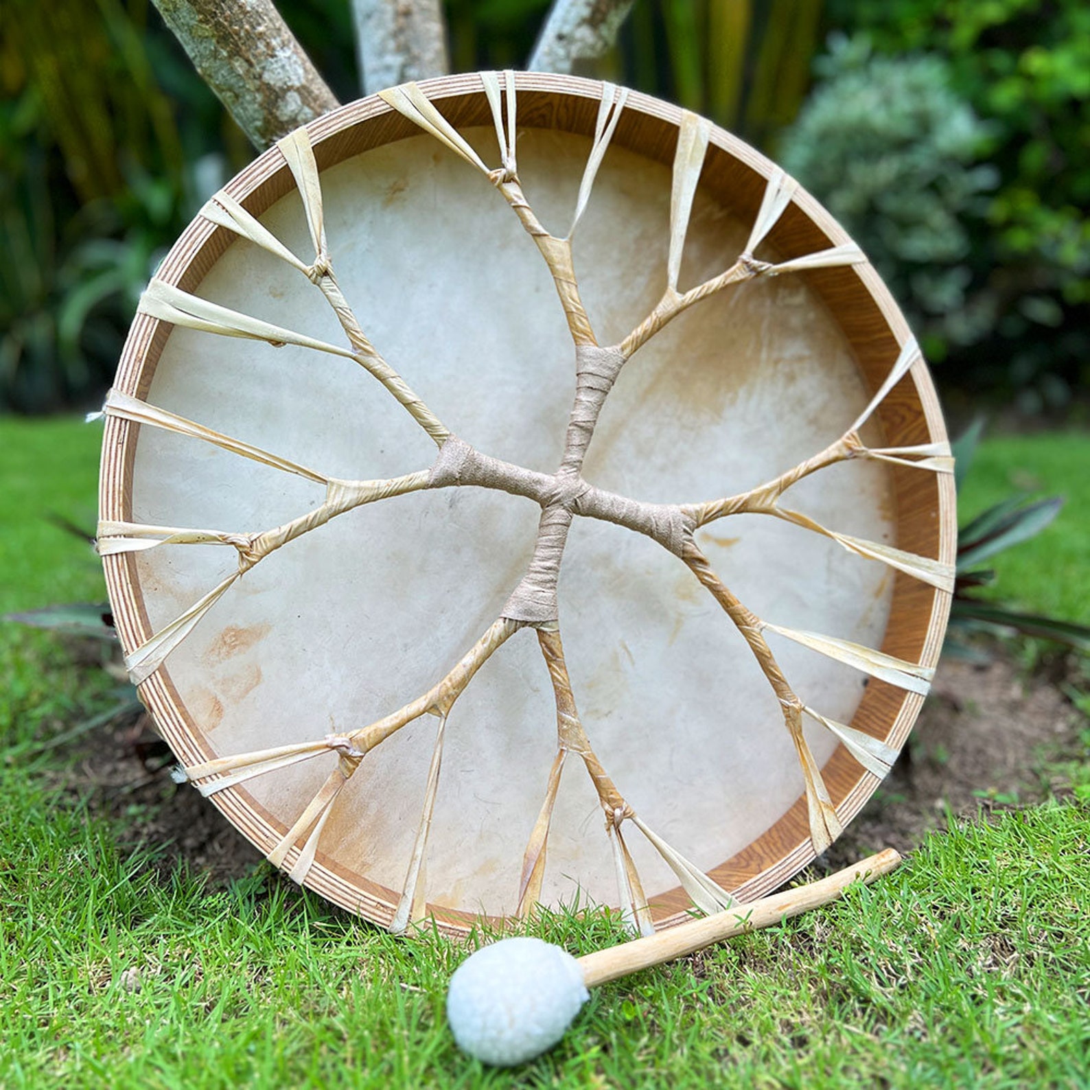 Shaman Drum Shamanic Frame Drum From Natural Goat Skin 40 50cm 17 