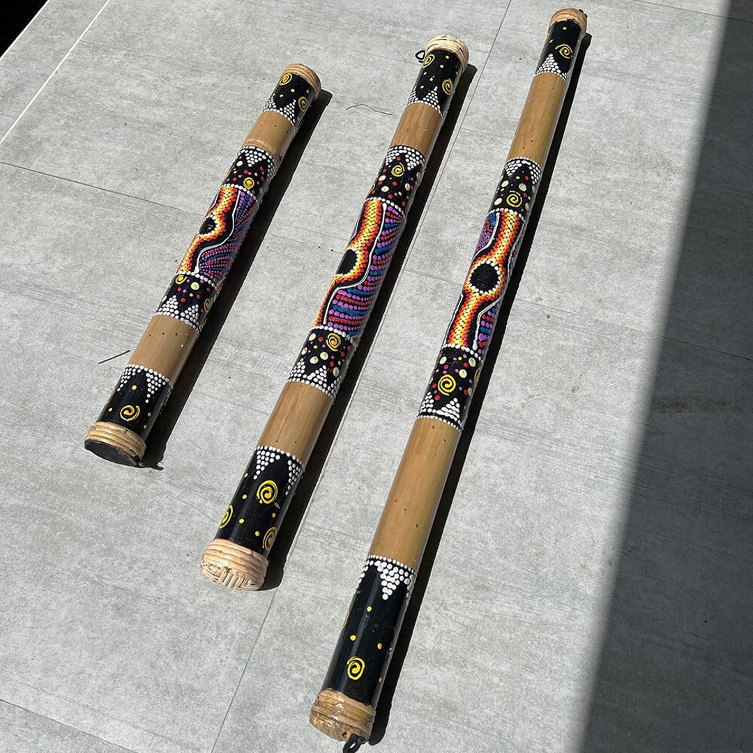 Rain Stick , Handcrafted Bamboo Rain Maker 60 80 100 Cm , Hand Painted