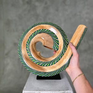 Spiraal didgeridoo-instrument, kleine didgeridoo-digeridoo voor reizen, handgemaakte compacte didgeridoo