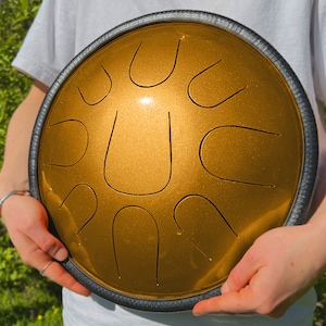 Steel Tongue Drum Handpan Drum , Metal Hand Pan Drums Set Instruments for Kids or Adults , 36 cm 14 Inch 9 Note Handpans