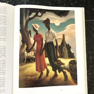 Thomas Hart Benton Print &quot;Romance&quot;  Fine Art, Book Plate Page, Vintage Print, Frameable, Glossy