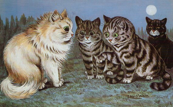 Famous Louis Wain Cat Print the New Arrival 