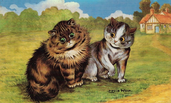 Famous Louis Wain Cat Print please Mr. Persian 