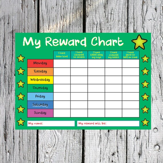 Good Behavior Reward Chart