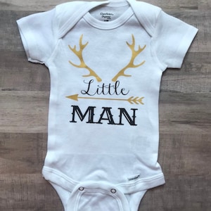 Little man onesie with antlers