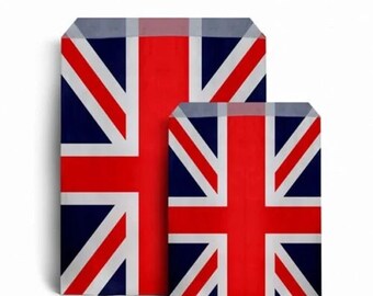 Union Jack Paper Bags | Eco Friendly Gift Packaging | Treat Bags | 5x7 & 7x9
