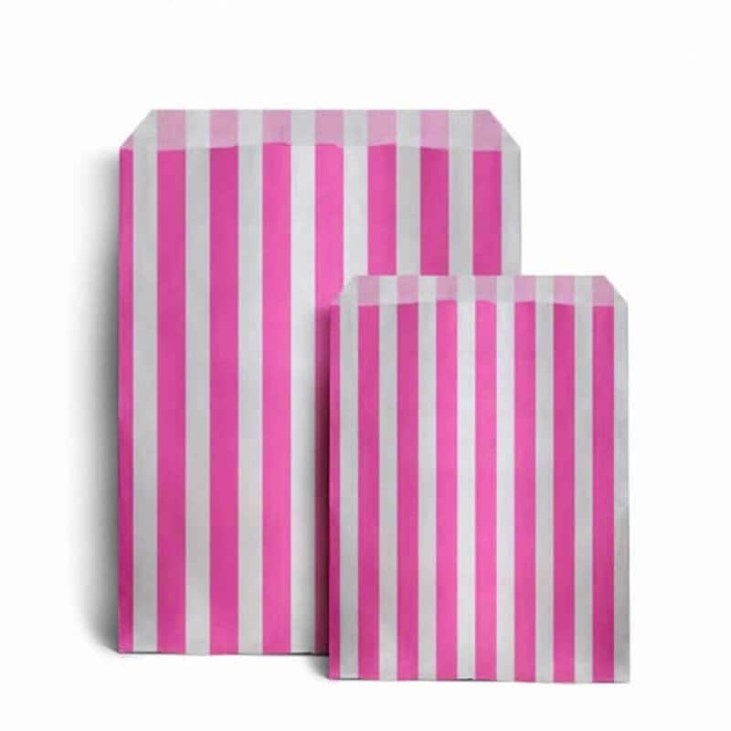 Pink and white paper bags deals