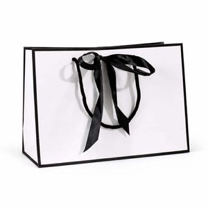 Mother of The Groom Gift Box: White Keepsake, Silver/Gold Lettering + white tissue & bag