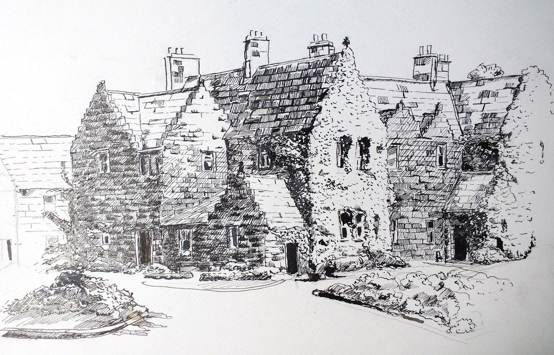 Custom Pen and Ink House Drawing Service- Personalized Home ...