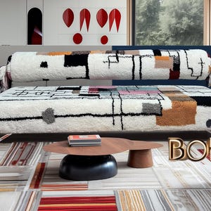 bohemian Moroccan sofa  ,  Moroccan couch Handmade Couch - High-Quality Wool Sofa New Design | | Artisan Handwoven Seating Luxury Furniture