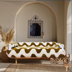 Luxury Moroccan sofa Elegant boho Handmade Couch - High-Quality Wool Sofa with New Design |  | Artisan Handwoven Seating Moroccan couch