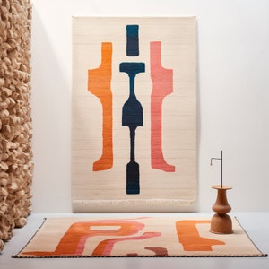 Moroccan hanging Rug Wall Tapestry - Authentic Ethnic Decor for Home Interiors ,Bohemian Charm Handwoven rug wall rug